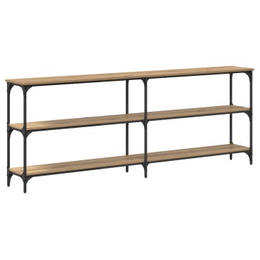 vidaXL Τραπέζι Κονσόλας Ξύλο Δρυός 200x29x75cm Σχεδιασμένο Ξύλο 1 τεμ.