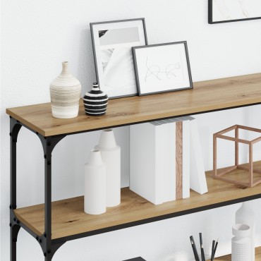 vidaXL Τραπέζι Κονσόλας Ξύλο Δρυός 200x29x75cm Σχεδιασμένο Ξύλο 1 τεμ.