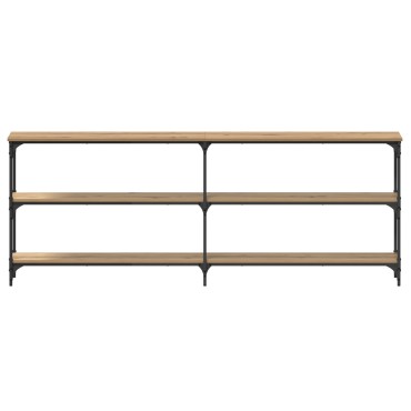 vidaXL Τραπέζι Κονσόλας Ξύλο Δρυός 200x29x75cm Σχεδιασμένο Ξύλο 1 τεμ.