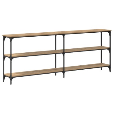 vidaXL Τραπέζι Κονσόλας Ξύλο Δρυός 200x29x75cm Σχεδιασμένο Ξύλο 1 τεμ.