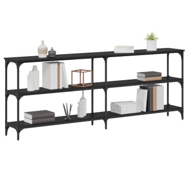 vidaXL Κονσόλα Μαύρη Δρυς 200x29x75cm Επεξεργασμένο ξύλο 1 τεμ.