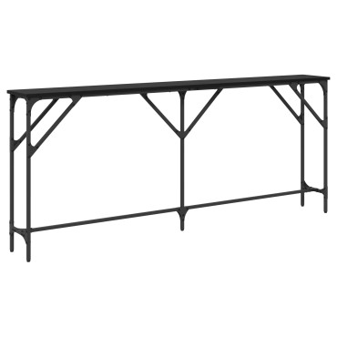 vidaXL Τραπέζι Κονσόλας Μαύρης Δρυός 180x23x75cm Κατασκευασμένο Ξύλο 1 τεμ.
