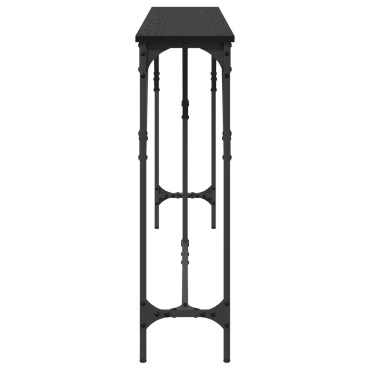 vidaXL Τραπέζι Κονσόλας Μαύρης Δρυός 180x23x75cm Κατασκευασμένο Ξύλο 1 τεμ.