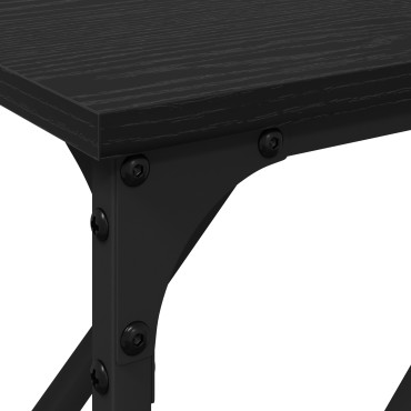 vidaXL Τραπέζι Κονσόλας Μαύρης Δρυός 180x23x75cm Κατασκευασμένο Ξύλο 1 τεμ.