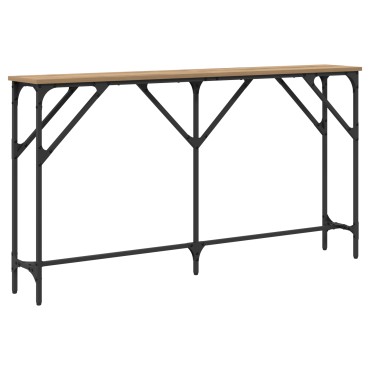 vidaXL Κονσόλα Ξύλο Δρυός 140x23x75cm Επεξεργασμένο Ξύλο 1 τεμ.