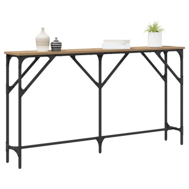 vidaXL Κονσόλα Ξύλο Δρυός 140x23x75cm Επεξεργασμένο Ξύλο 1 τεμ.