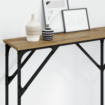 vidaXL Κονσόλα Ξύλο Δρυός 140x23x75cm Επεξεργασμένο Ξύλο 1 τεμ.
