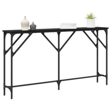 vidaXL Τραπέζι Κονσόλας Μαύρη Δρυς 140x23x75cm Κατασκευασμένο Ξύλο 1 τεμ.