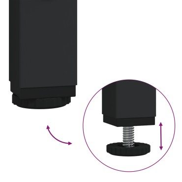 vidaXL Τραπέζι Κονσόλας Μαύρη Δρυς 140x23x75cm Κατασκευασμένο Ξύλο 1 τεμ.