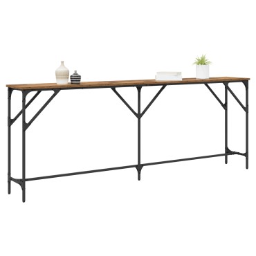 vidaXL Τραπέζι Κονσόλας Παλαιού Ξύλου 200x29x75cm Επεξεργασμένο Ξύλο 1 τεμ.