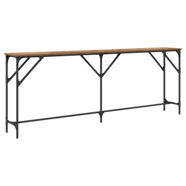 vidaXL Τραπέζι Κονσόλας Παλαιού Ξύλου 200x29x75cm Επεξεργασμένο Ξύλο 1 τεμ.