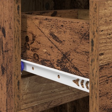 vidaXL Ντουλάπι παπουτσιών Παλιό Ξύλο 100.5x28x100cm Μηχανικά Ξύλο