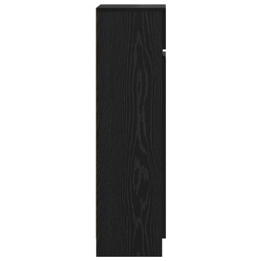 vidaXL ντουλάπι παπουτσιών Μαύρος Δρυς 100.5x28x100cm από επεξεργασμένο ξύλο