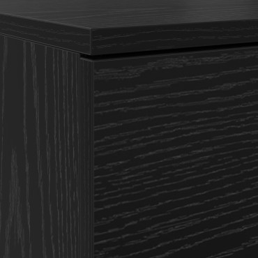 vidaXL ντουλάπι παπουτσιών Μαύρος Δρυς 100.5x28x100cm από επεξεργασμένο ξύλο