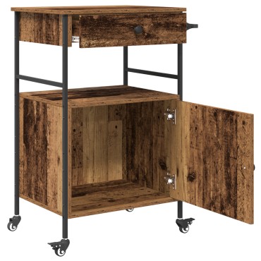 vidaXL Τροχοκάθισμα Κουζίνας Παλιό Ξύλο 56x43x89,5cm Κατασκευασμένο Ξύλο