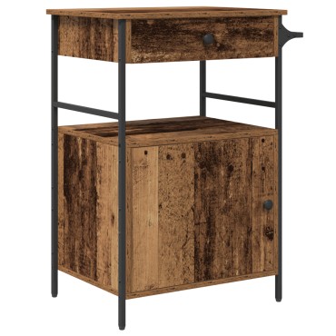 vidaXL Τροχοκάθισμα Κουζίνας Παλιό Ξύλο 56x43x89,5cm Κατασκευασμένο Ξύλο