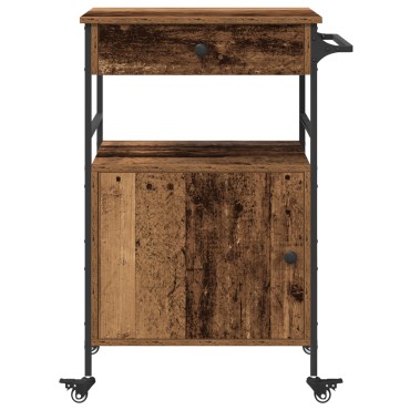vidaXL Τροχοκάθισμα Κουζίνας Παλιό Ξύλο 56x43x89,5cm Κατασκευασμένο Ξύλο