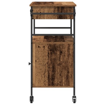 vidaXL Τροχοκάθισμα Κουζίνας Παλιό Ξύλο 56x43x89,5cm Κατασκευασμένο Ξύλο