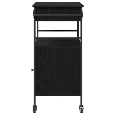 vidaXL Καλάθι Κουζίνας Μαύρης Δρυός 56x43x89.5cm Κατασκευασμένο Ξύλο