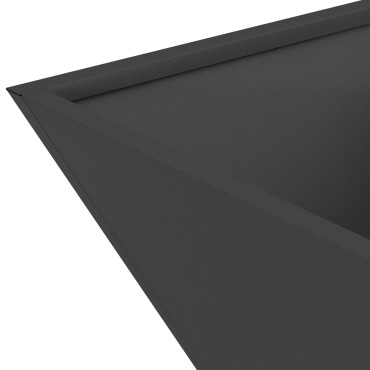 vidaXL Μεταλλική Γλάστρα Μαύρη Μέταλλο 40 x 40 x 15 cm Γλάστρες