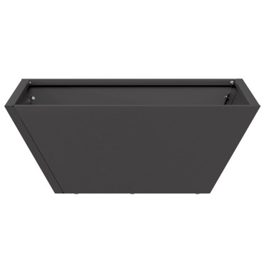 vidaXL Μεταλλική Γλάστρα Μαύρη Μέταλλο 40 x 40 x 15 cm Γλάστρες
