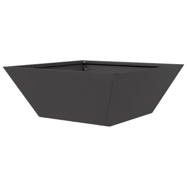 vidaXL Μεταλλική Γλάστρα Μαύρη Μέταλλο 40 x 40 x 15 cm Γλάστρες