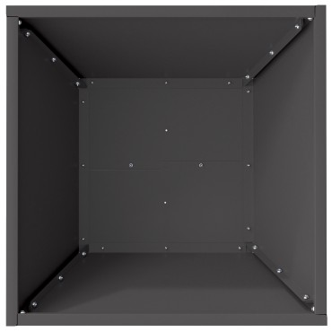 vidaXL Μεταλλική Γλάστρα Μαύρη Μέταλλο 40 x 40 x 15 cm Γλάστρες
