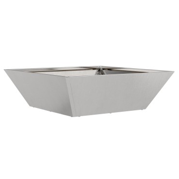 vidaXL Μεταλλική Γλάστρα Ανοξείδωτο ατσάλι 50 x 50 x 15 εκ.