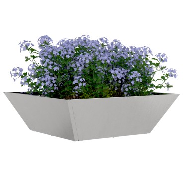 vidaXL Μεταλλική Γλάστρα Ανοξείδωτο ατσάλι 50 x 50 x 15 εκ.