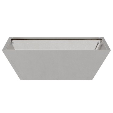 vidaXL Μεταλλική Γλάστρα Ανοξείδωτο ατσάλι 50 x 50 x 15 εκ.