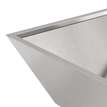 vidaXL Μεταλλική Γλάστρα Ανοξείδωτο ατσάλι 50 x 50 x 15 εκ.