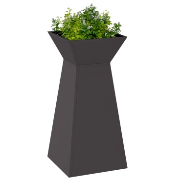vidaXL Βάση Φυτών Μαύρη Πλαστική 35 x 35 x 73 cm Κυλινδρική Σύγχρονη