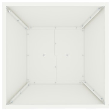 vidaXL Βάση Φυτών Λευκή Μέταλλο 40 x 40 x 101 εκ. Διακοσμητικά Ένθετα