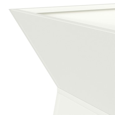 vidaXL Βάση Φυτών Λευκή Μέταλλο 40 x 40 x 101 εκ. Διακοσμητικά Ένθετα