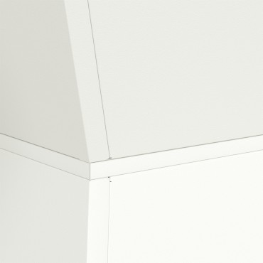 vidaXL Βάση Φυτών Λευκή Μέταλλο 40 x 40 x 101 εκ. Διακοσμητικά Ένθετα
