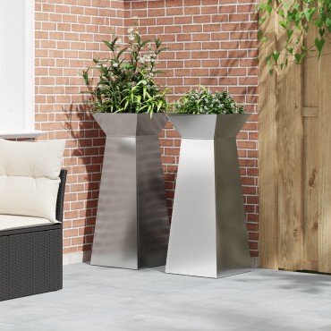 vidaXL Βάση Φυτών Γαλβανισμένο ατσάλι 40 x 40 x 101 εκ. Ανθεκτική
