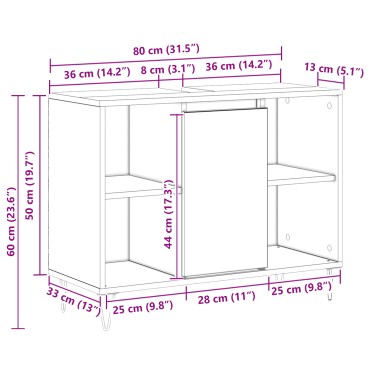 vidaXL Μαύρη Τουαλέτα Σημύδας Μαύρη Σημύδα MDF Μεσαίο Μαύρη Τουαλέτα