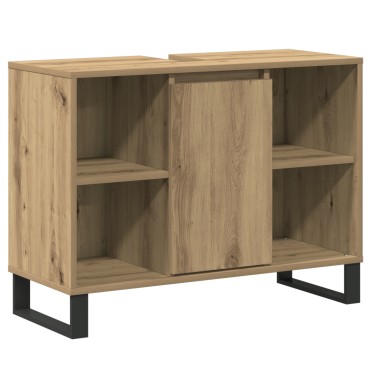 vidaXL Artisan Oak Vanity Artisan Oak Επεξεργασμένο ξύλο Μέτριο