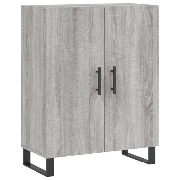 vidaXL Ντουλάπι Γκρι Sonoma 69,5x34x180cm Επεξεργασμένο Ξύλο 1 τεμ.