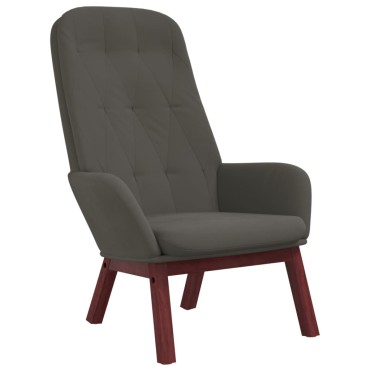 vidaXL Πολυθρόνα Relax Σκούρο Γκρι Βελούδινη 70x77x98cm 1 τεμ.