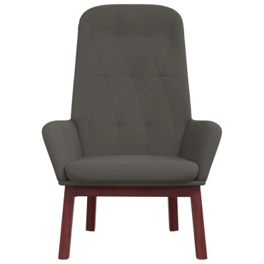 vidaXL Πολυθρόνα Relax Σκούρο Γκρι Βελούδινη 70x77x98cm 1 τεμ.