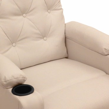 vidaXL Πολυθρόνα με Ανύψωση Κρεμ Υφασμάτινη 78,5x93x96,5cm 1 τεμ.