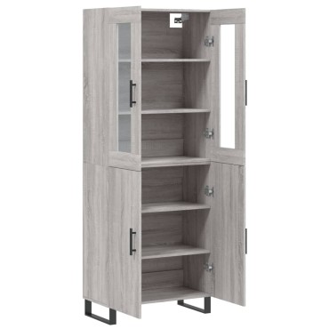 vidaXL Ντουλάπι Γκρι Sonoma 69,5x34x180cm Επεξεργασμένο Ξύλο 1 τεμ.