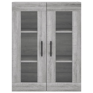 vidaXL Ντουλάπι Γκρι Sonoma 69,5x34x180cm Επεξεργασμένο Ξύλο 1 τεμ.