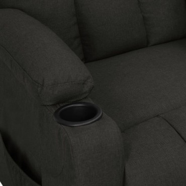vidaXL Πολυθρόνα με Ανύψωση Μαύρη Υφασμάτινη 73x94x101,5cm 1 τεμ.