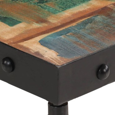 vidaXL Τραπεζάκι Σαλονιού+Ροδάκια 100x55x26cm Μασίφ Ανακυκλωμένο Ξύλο 1 τεμ.