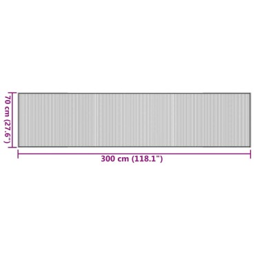 vidaXL Χαλί Ορθογώνιο Σκούρο Καφέ 70x300cm Μπαμπού