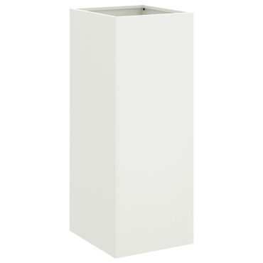 vidaXL Ζαρντινιέρα Λευκή 32x29x75 εκ. από Χάλυβα