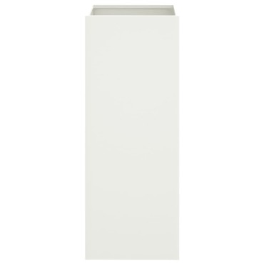 vidaXL Ζαρντινιέρα Λευκή 32x29x75 εκ. από Χάλυβα