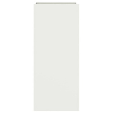 vidaXL Ζαρντινιέρα Λευκή 32x29x75 εκ. από Χάλυβα